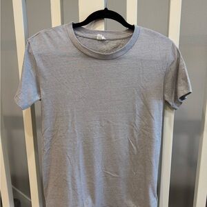 Aritzia Wilfred Free Gray Short Sleeve Slub Crew Neck Tee